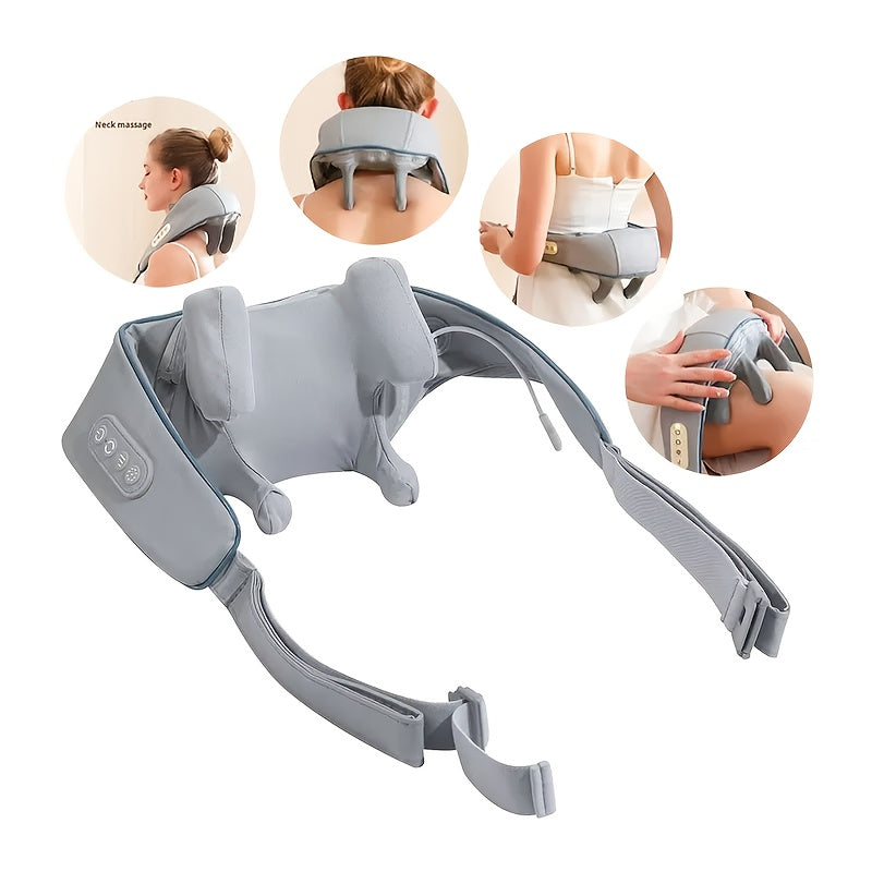 5D Kneading Wireless Portable Neck & Shoulder Massager with Heat Relax