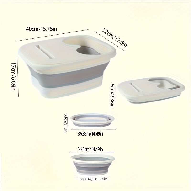 Foldable Foot Spa Bath Basin - Large Foot Soak Tub, Unscented, Manual Operation, No Battery Required