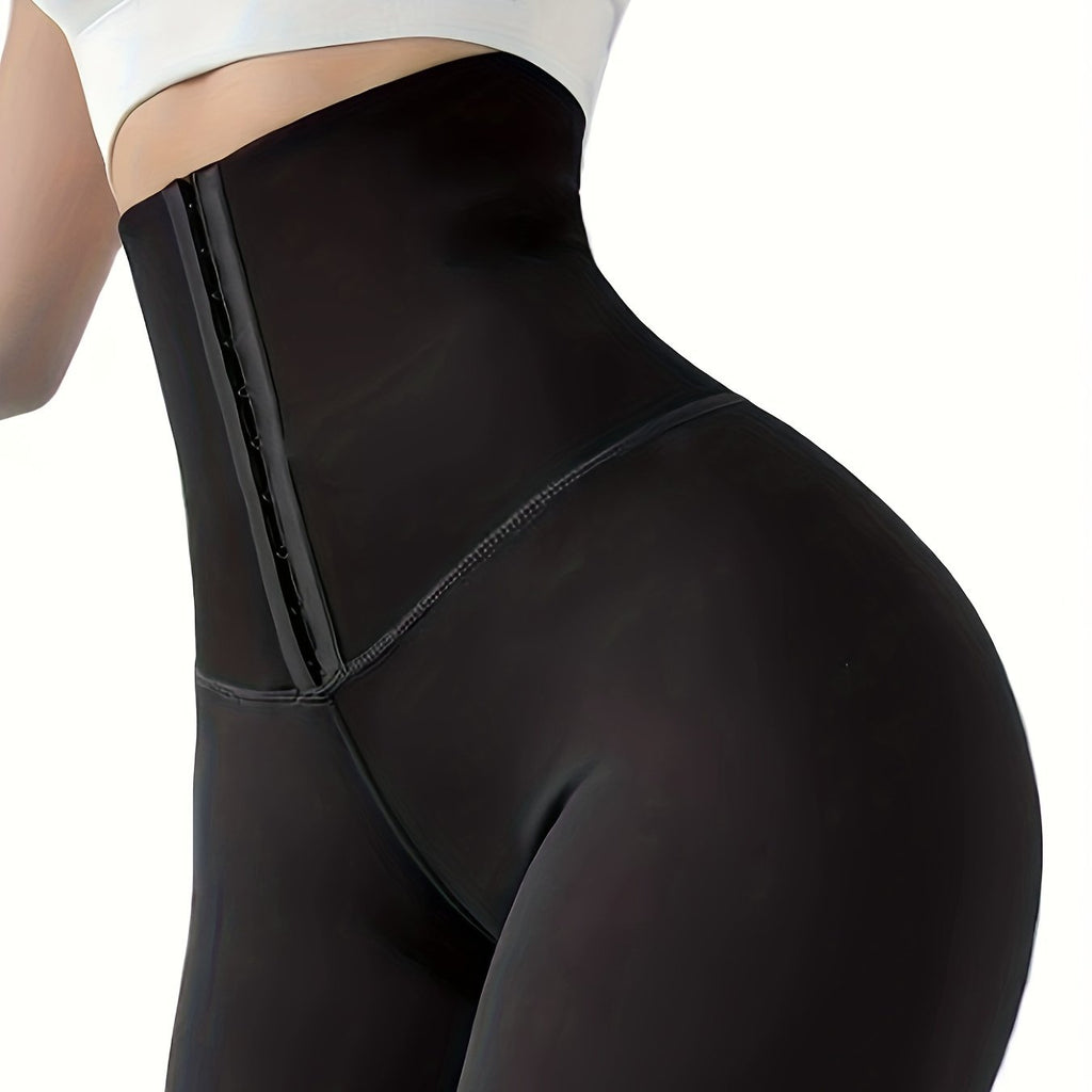 High Waist Skinny Fitness Solid Legging, Butt Lifting Tummy Control
