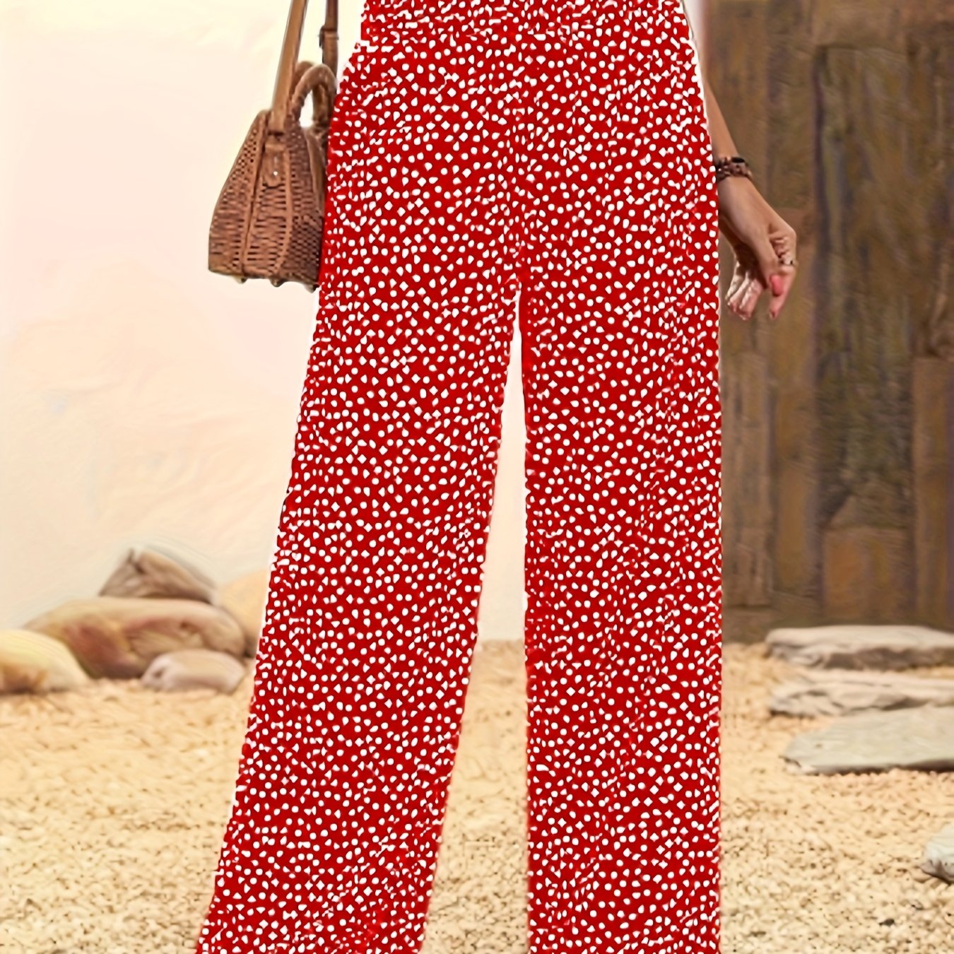 Casual Elastic Waist Loose Pants for Women