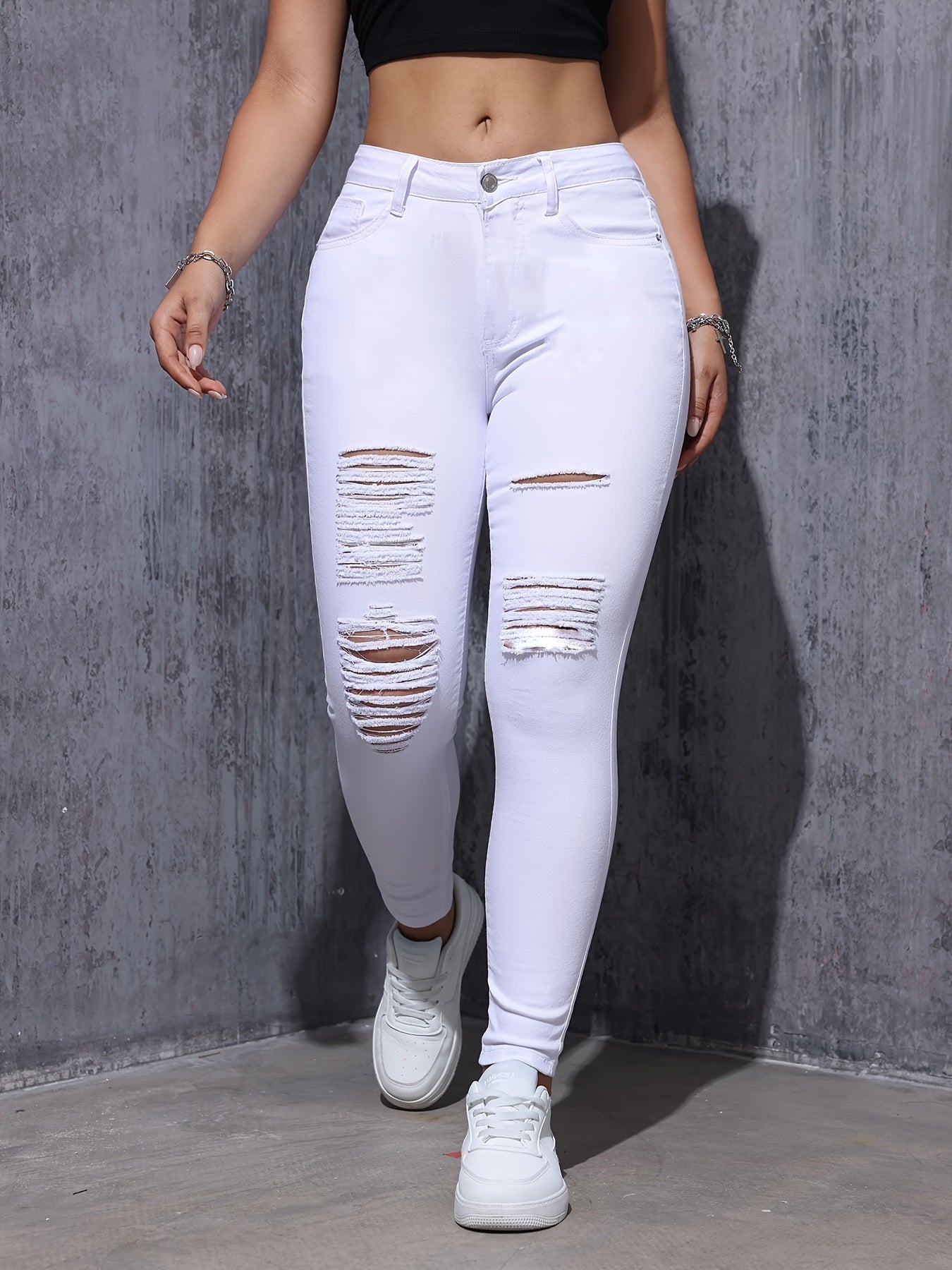 Women's Distressed Skinny Jeans