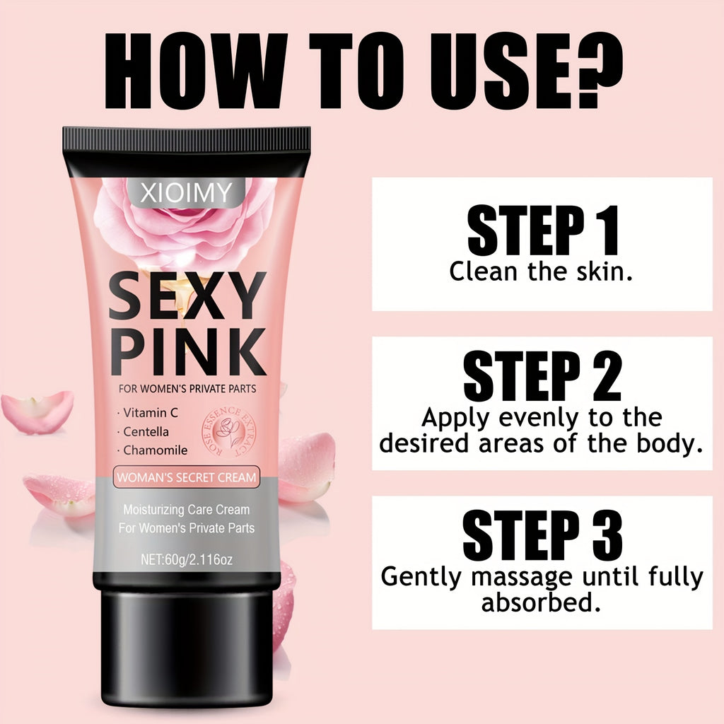 Deeply Hydrating Rose & Vitamin C Formula Pink Women's Private Part Moisturizing Cream