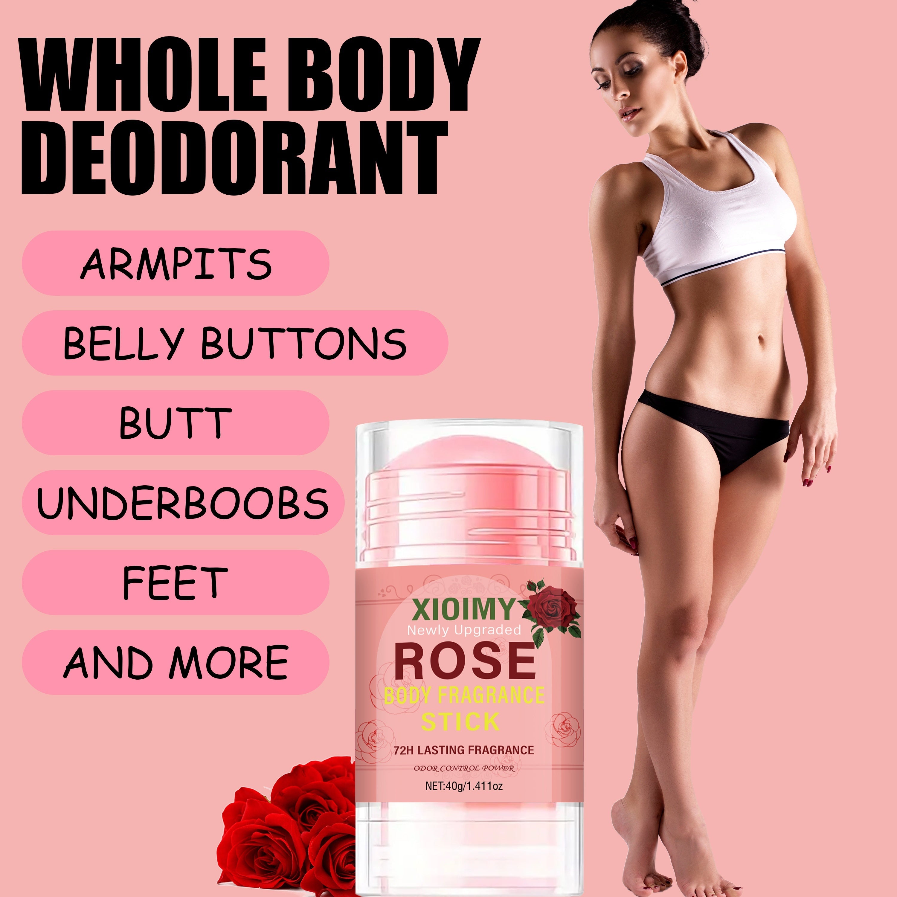 72-Hour Freshness Rose Body Fragrance Stick