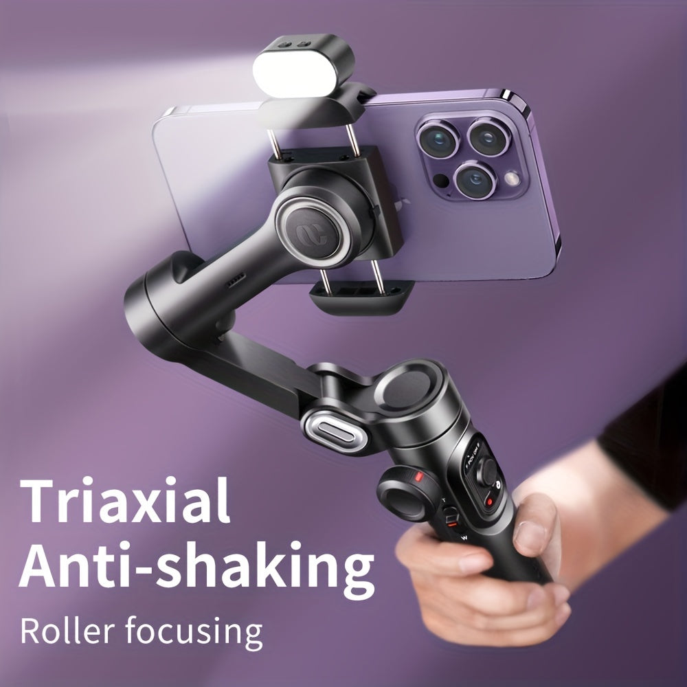 XE Kit 3-Axis Smartphone Gimbal Stabilizer & AI Tracker with CCT/RGB Fill Light