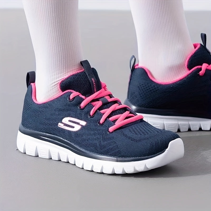 Skechers Women's Breathable Lightweight Sneakers - Arch Support & Stability Walking Shoes with Cushioned Insole