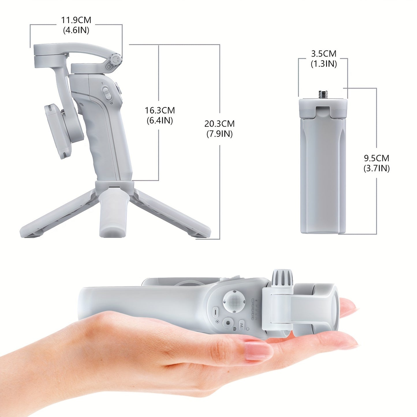 New three-axis PTZ stabilizer Intelligent anti-shake face recognition