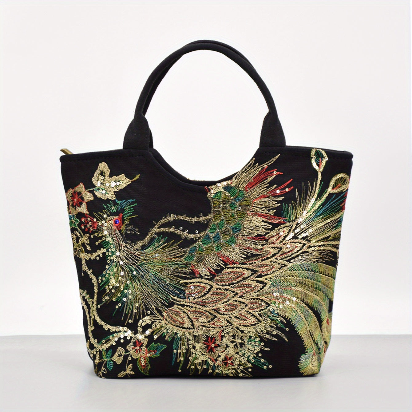 Chic Women's Embroidered Satchel Purse