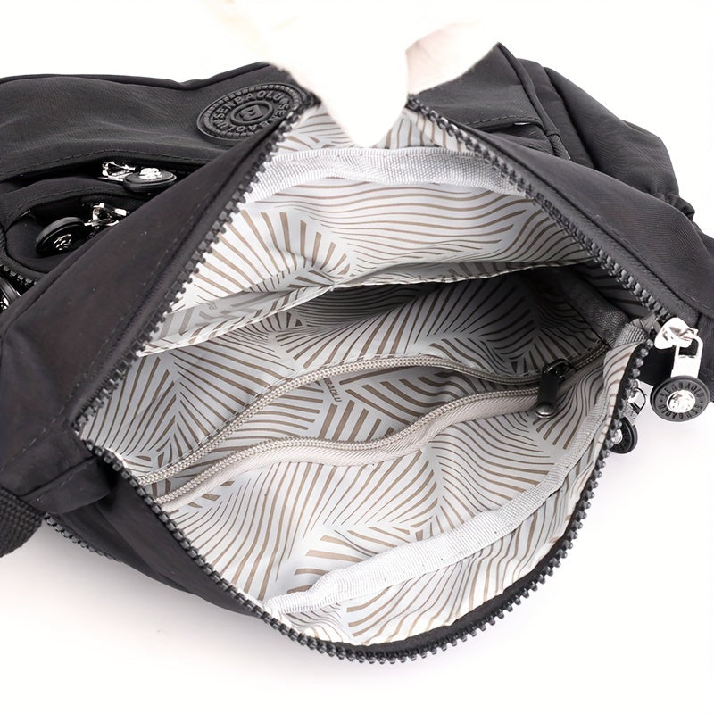 Chic Black Nylon Crossbody Bag for Women