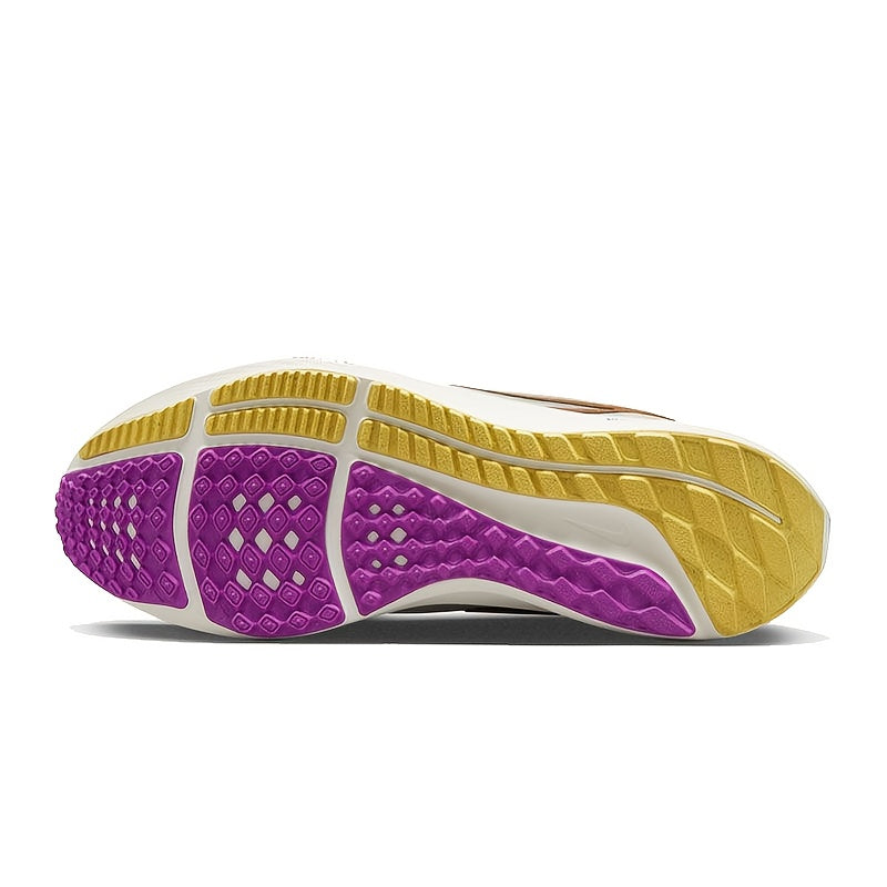 Nike Air Zoom Pegasus 39 Unisex Low-Top Running Shoes - Breathable White & Beige Training Sneakers with Cushioned Zoom Air Technology