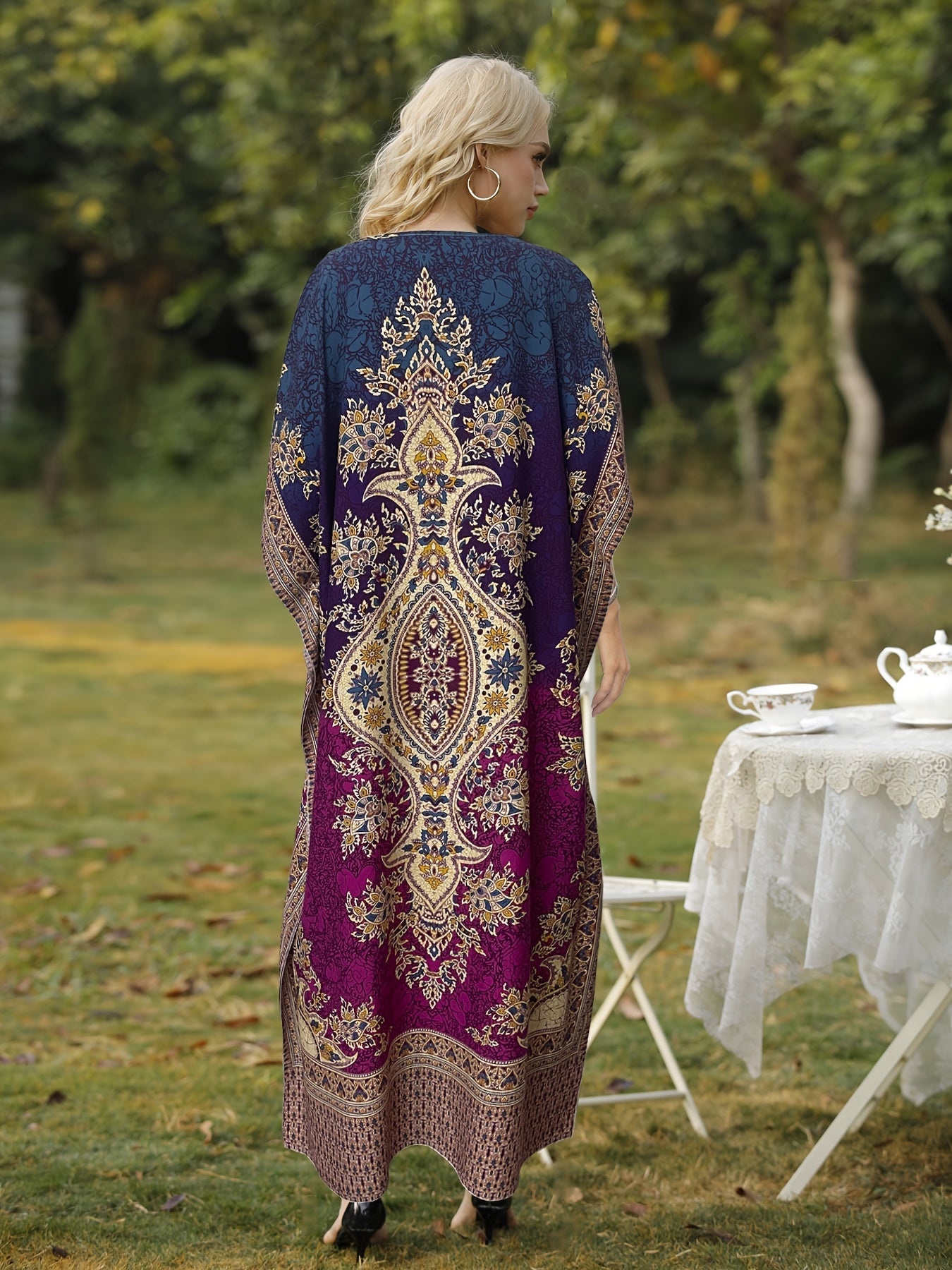 Plus Size Women's Bohemian Vacation Dress