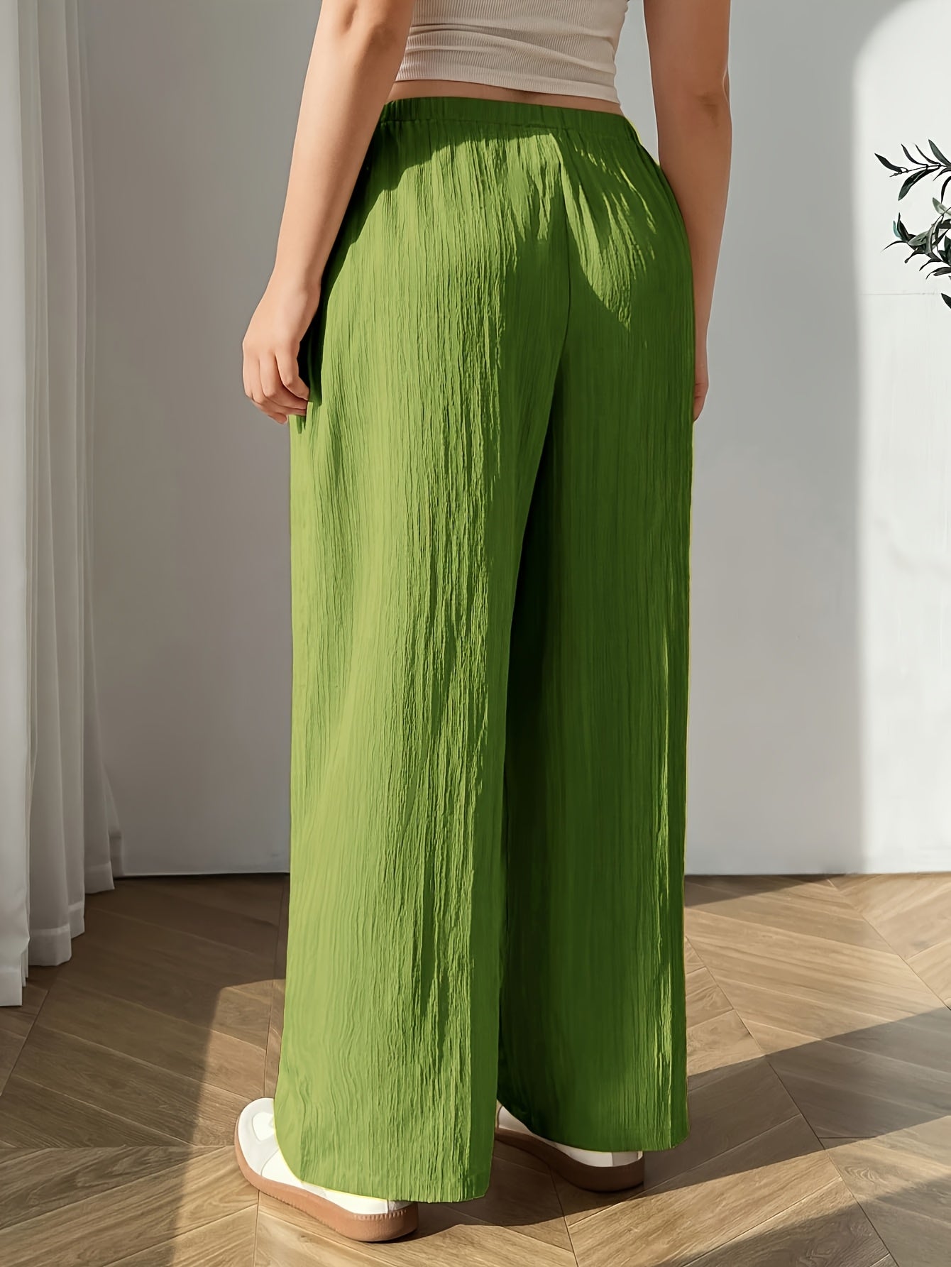 Plus Size Women's Casual Wide Leg Pants