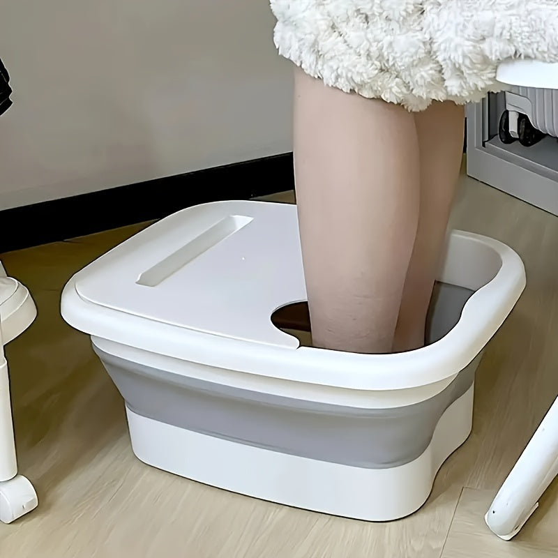 Foldable Foot Spa Bath Basin - Large Foot Soak Tub, Unscented, Manual Operation, No Battery Required