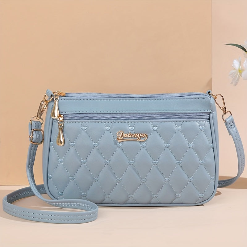 Fashionable Crossbody Bag with Multiple Layers and Large Capacity