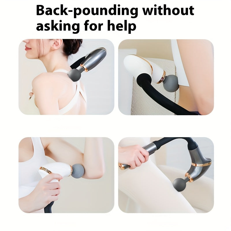 U-shaped Electric Percussion Gun with Four Massage Heads