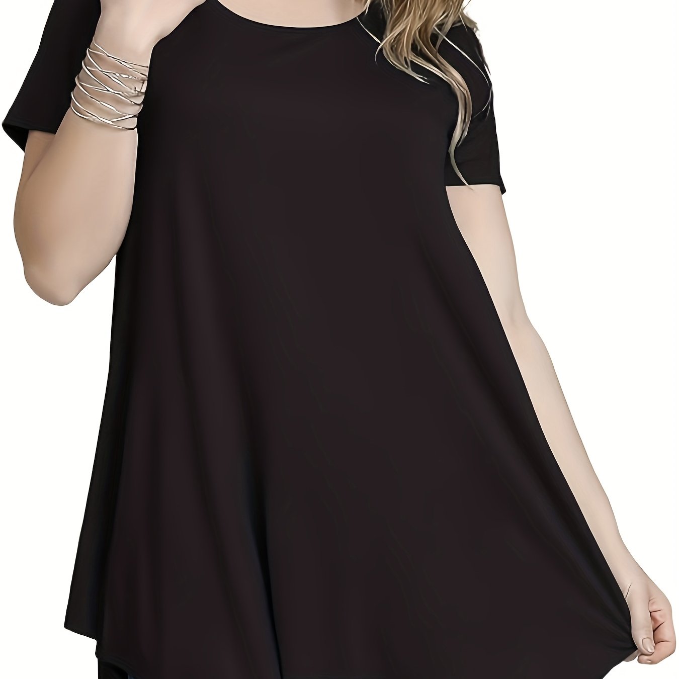 Women's Plus Size Elegant Short Sleeve T-Shirt