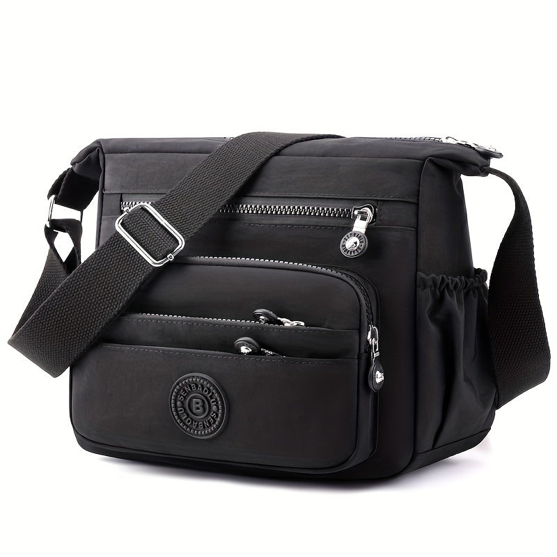 Chic Black Nylon Crossbody Bag for Women