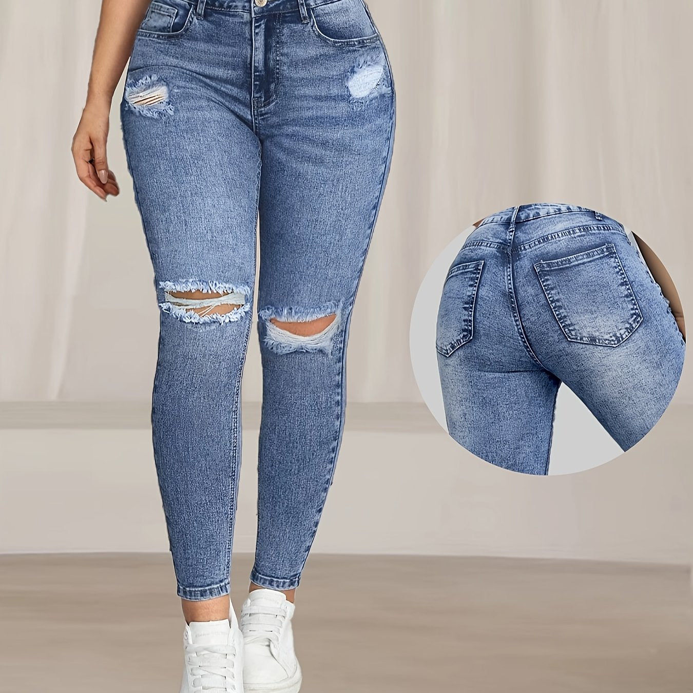 Elegant High Waist Skinny Jeans