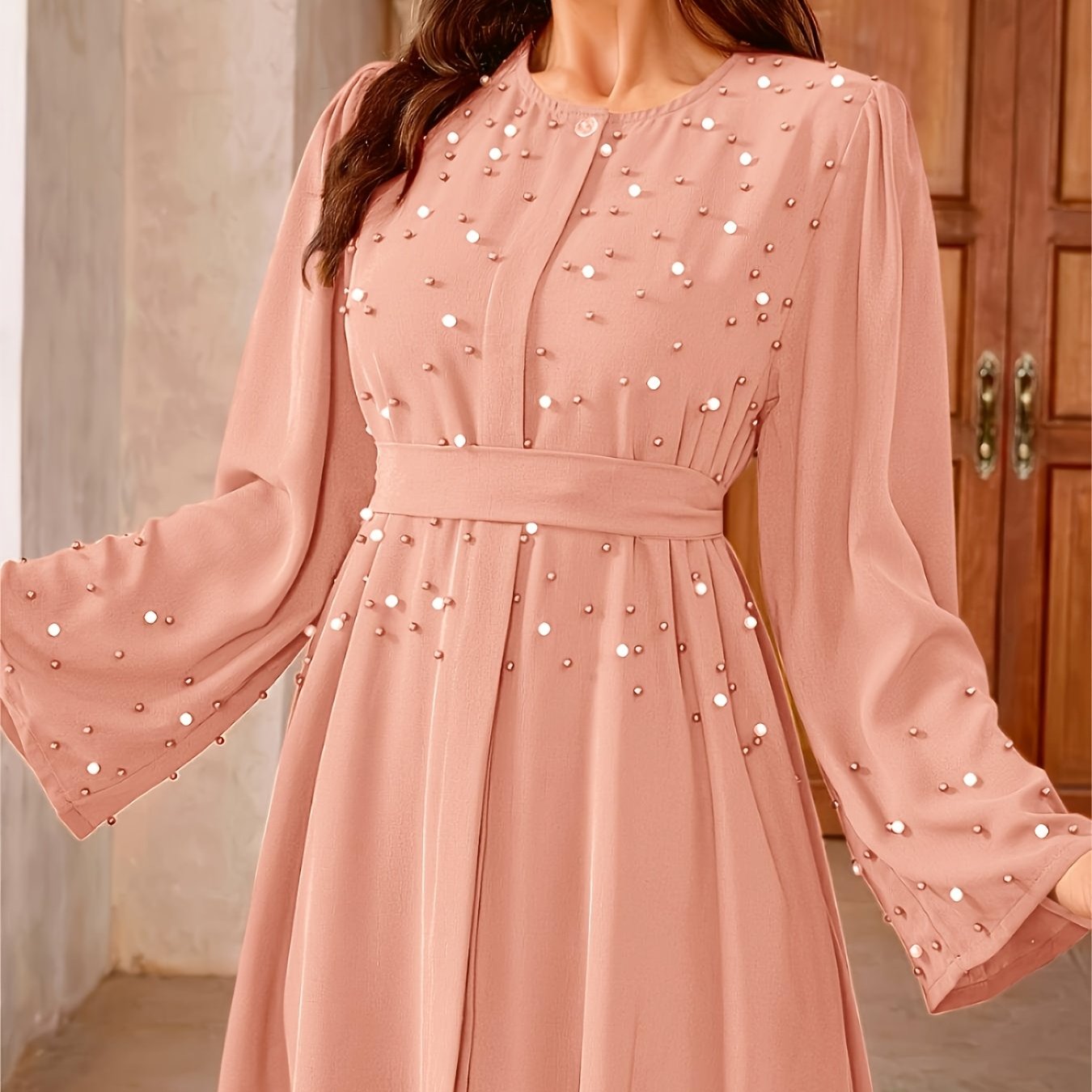 Abaya with Long Sleeves and Belt