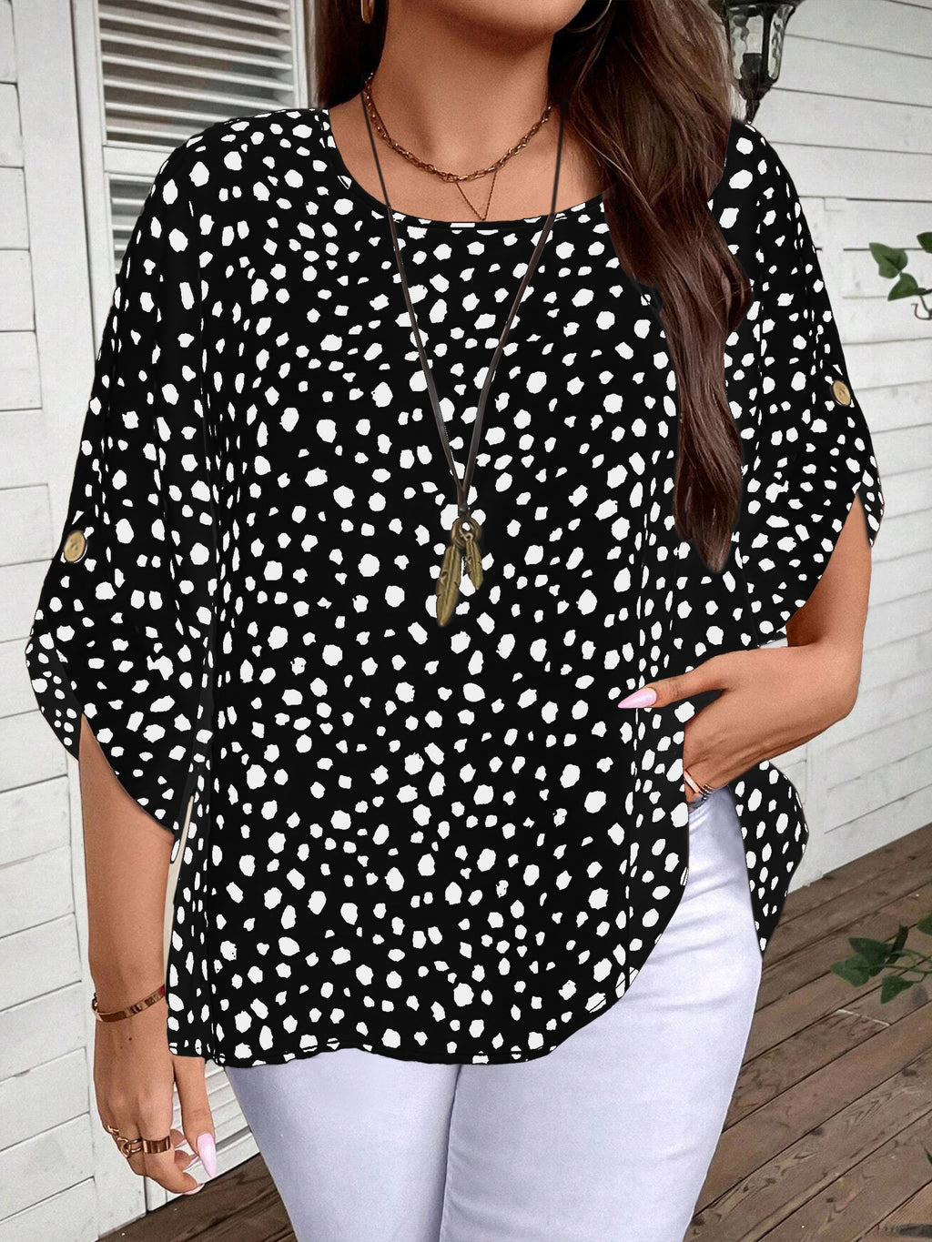 New Stylish with Leopard Print Decoration, Loose and Elegant