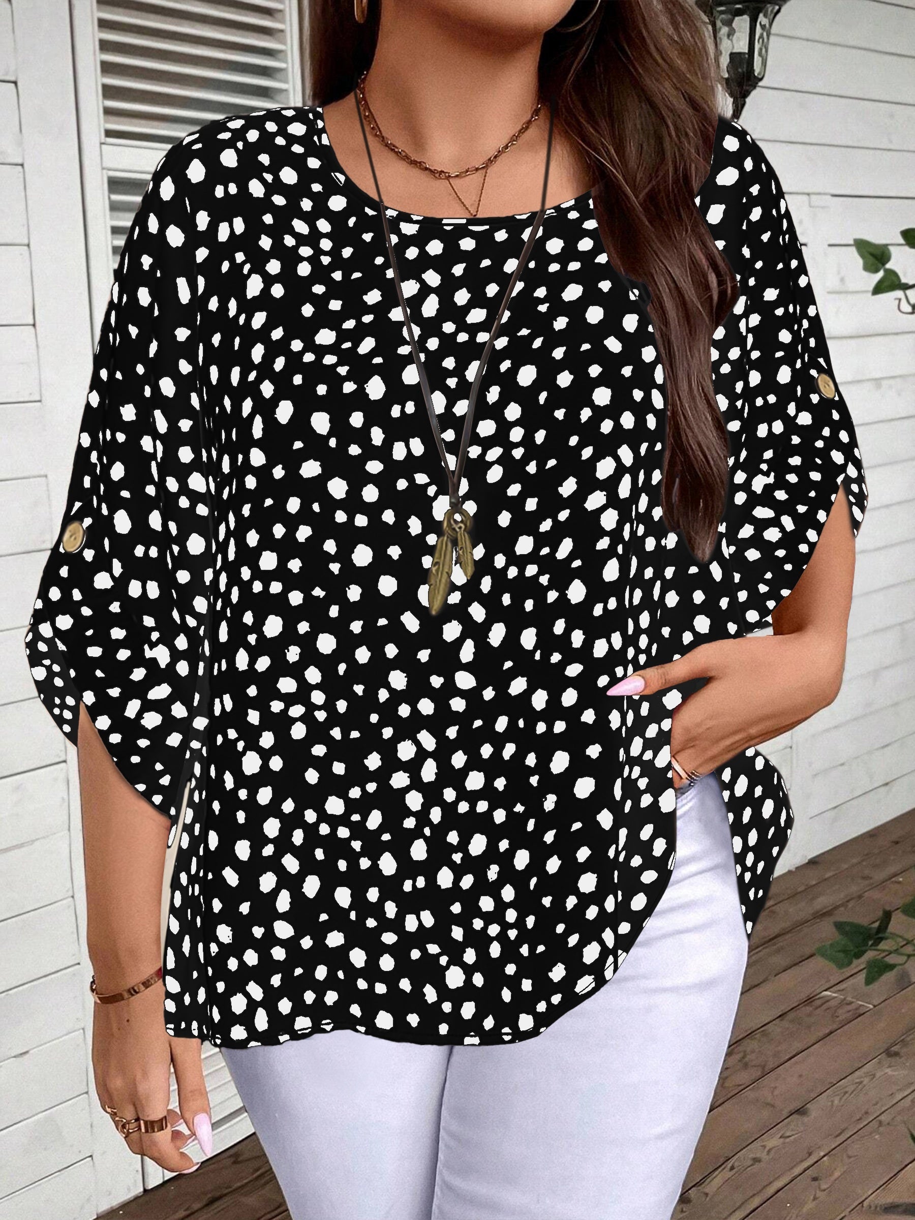 New Stylish with Leopard Print Decoration, Loose and Elegant