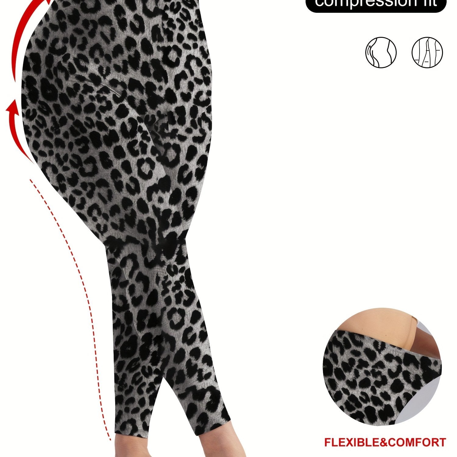Stretchy High-Waist Plus Size Women's Cropped Leggings