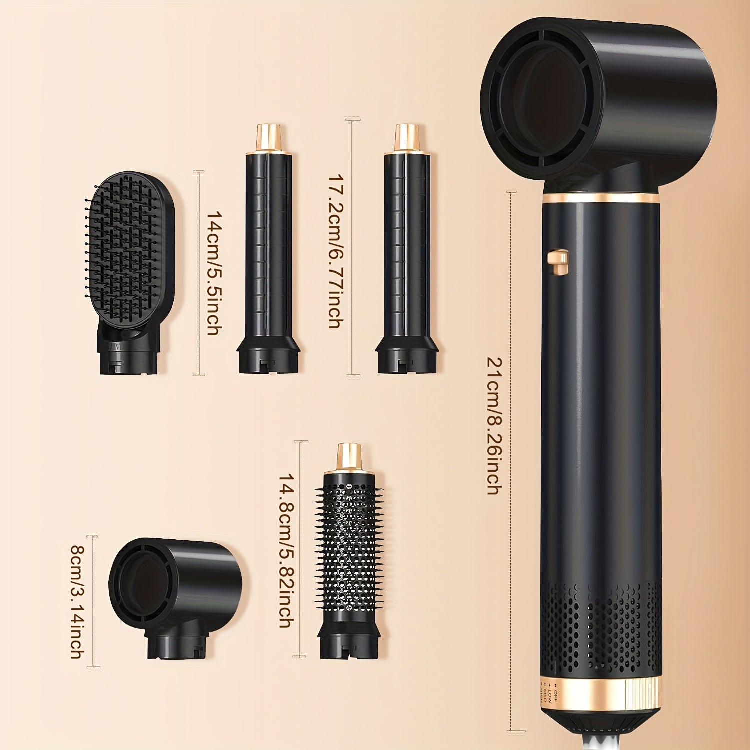 Blow Dryer Brush Set, 5-In-1 Hot Air Styler, Hair Dryer Brush