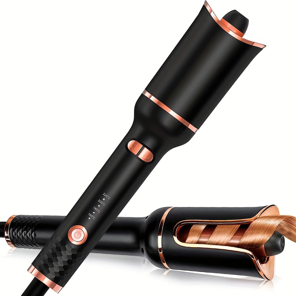 360° Rotating Hair Curler with 4-Speed Adjustable Temperature