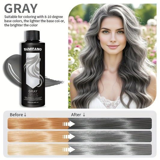 Long lasting Colors, Smears Less, Sweet Scent, Semi-Permanent Hair Color Dye (9.06fl.oz, GRAY) hair dyes are gentle for frequent use and actually conditions