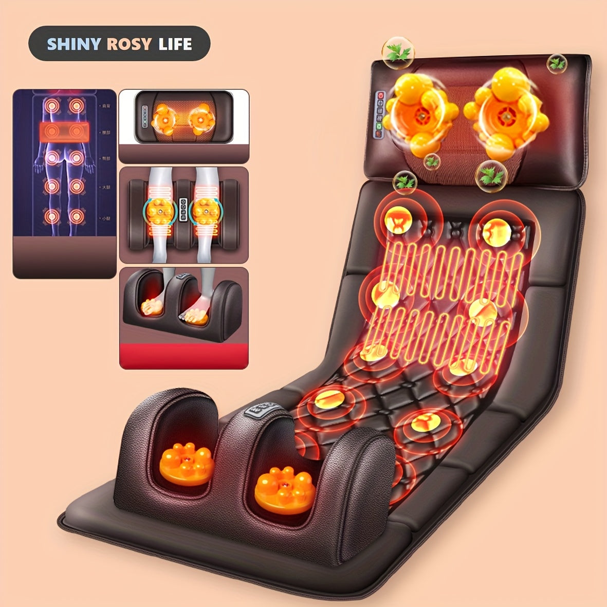 Full Body Massage Chair with Heat Relax, Neck Kneading & Foot Massage