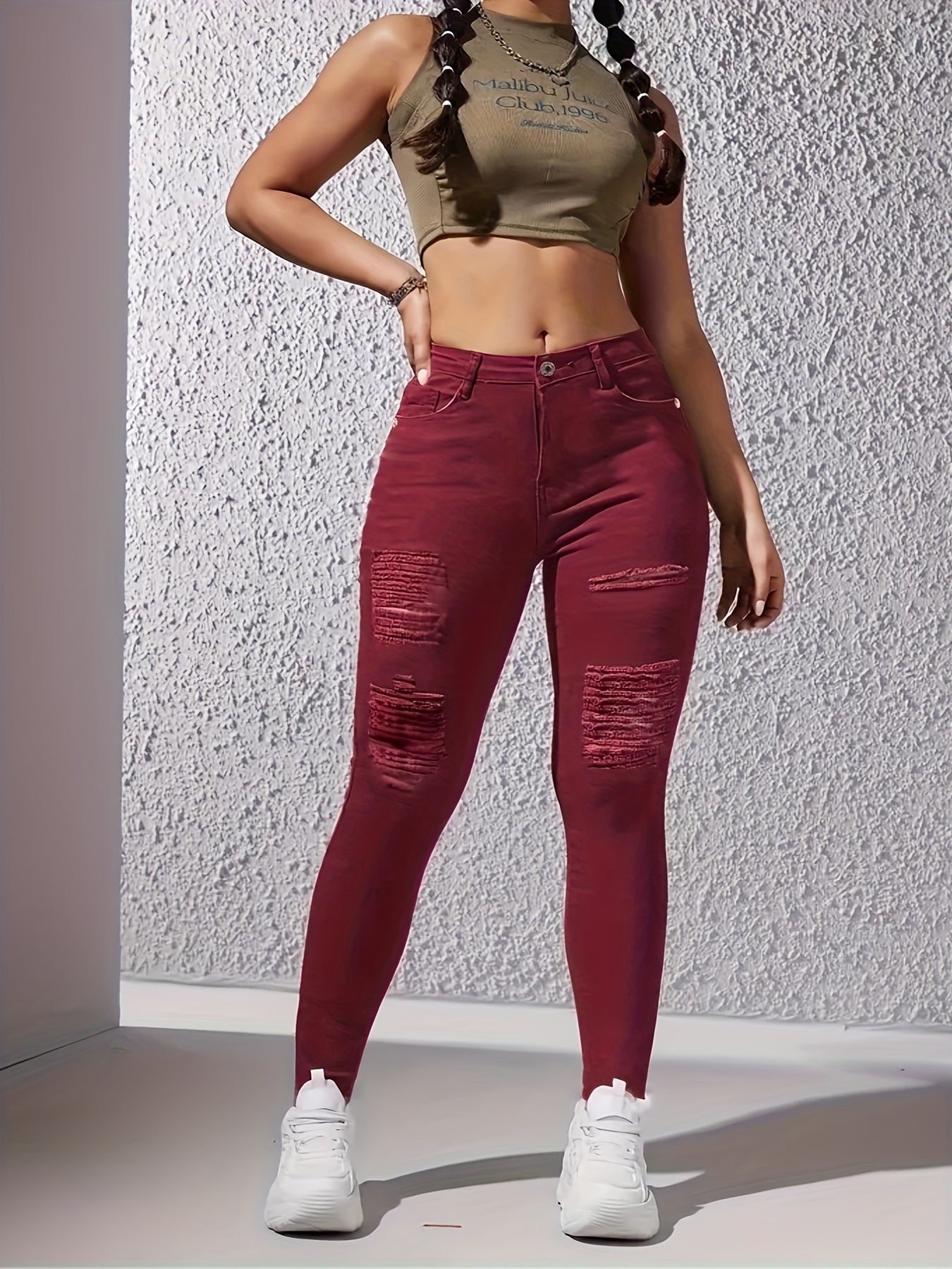 Women's Distressed Skinny Jeans