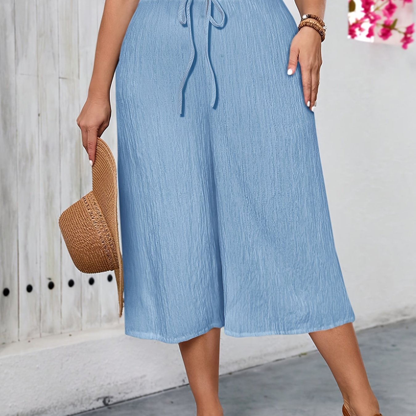 Plus Size Women's Wide Leg Pants