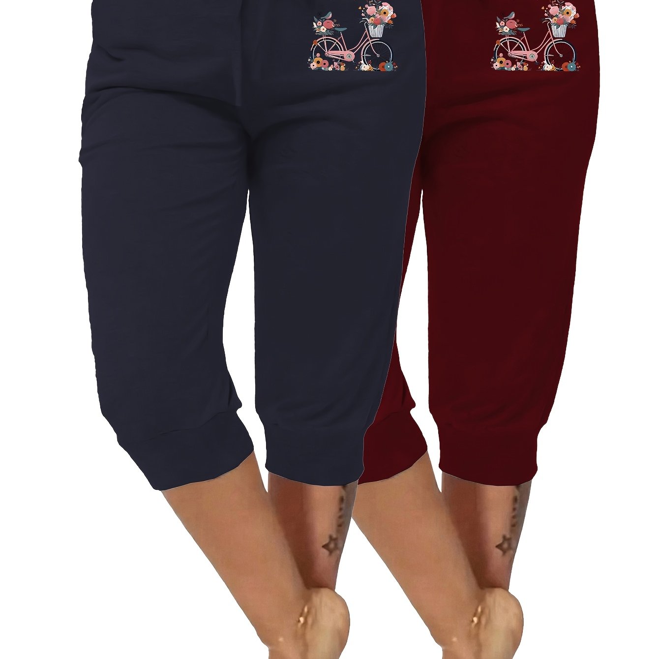 Women's 2-Pack Harem Bermuda Shorts - Loose Fit