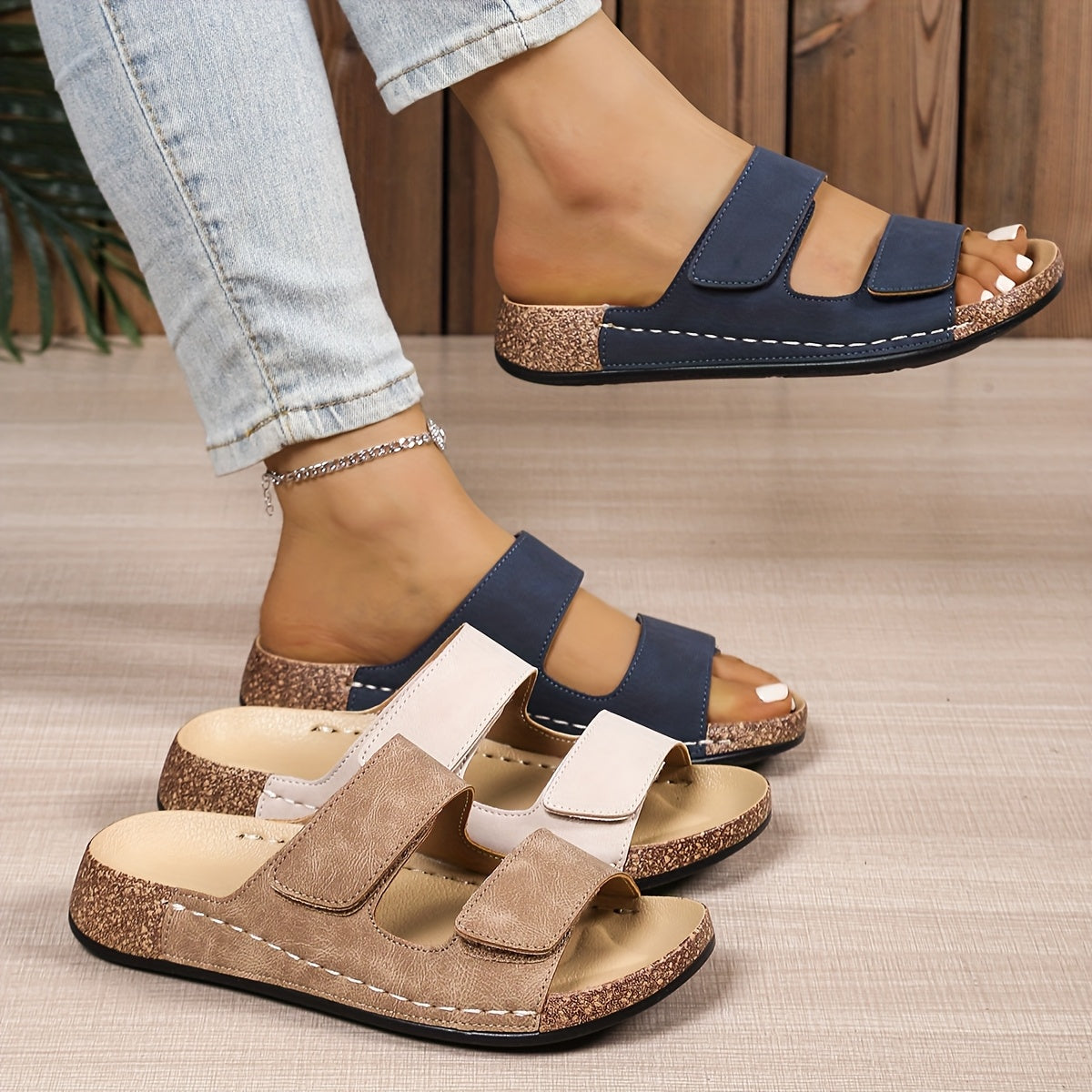 Women's Comfort Slide Sandals with Arch Support