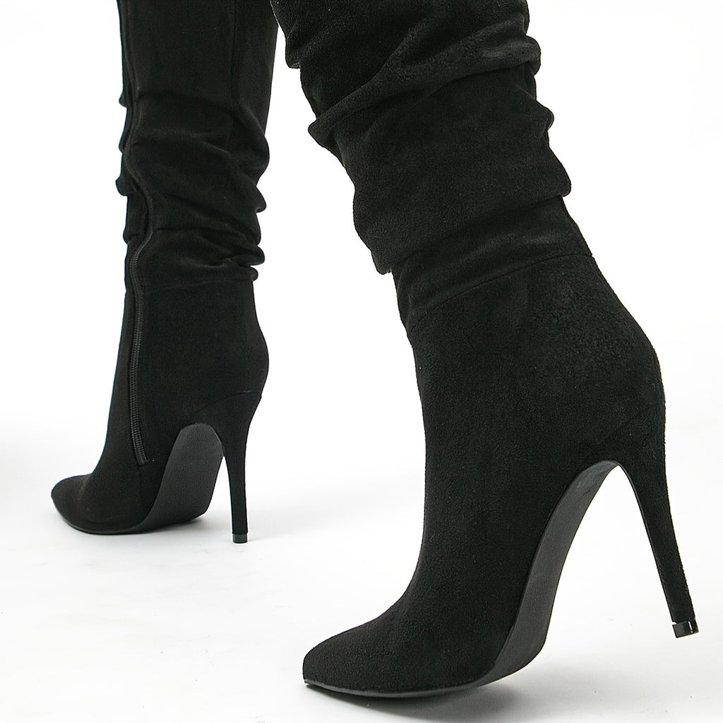 Stylish Women's Long Boots Side Zipper