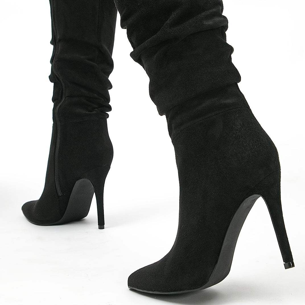 Stylish Women's Long Boots Side Zipper