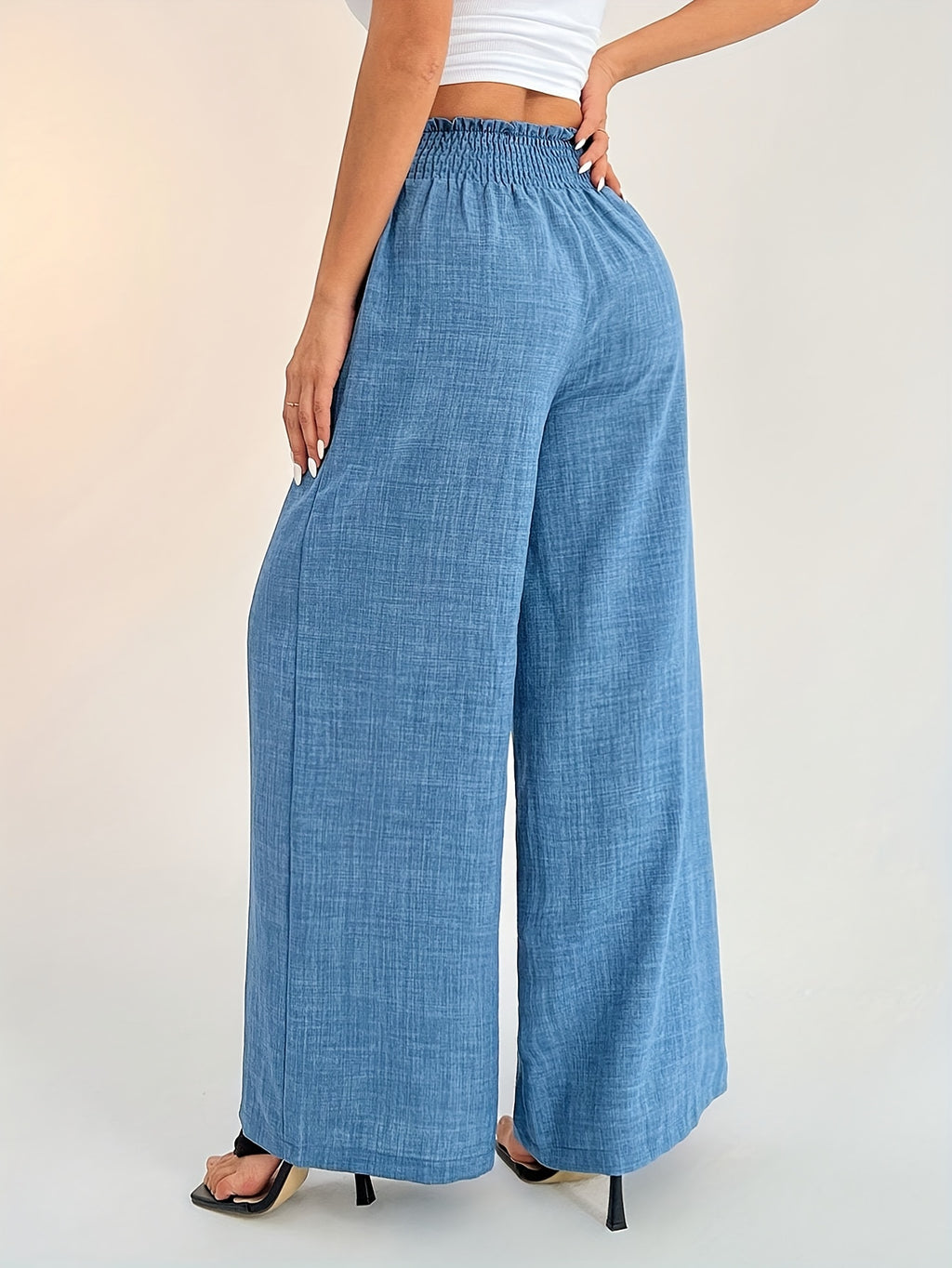 Women's Casual Denim Wide-Leg Pants