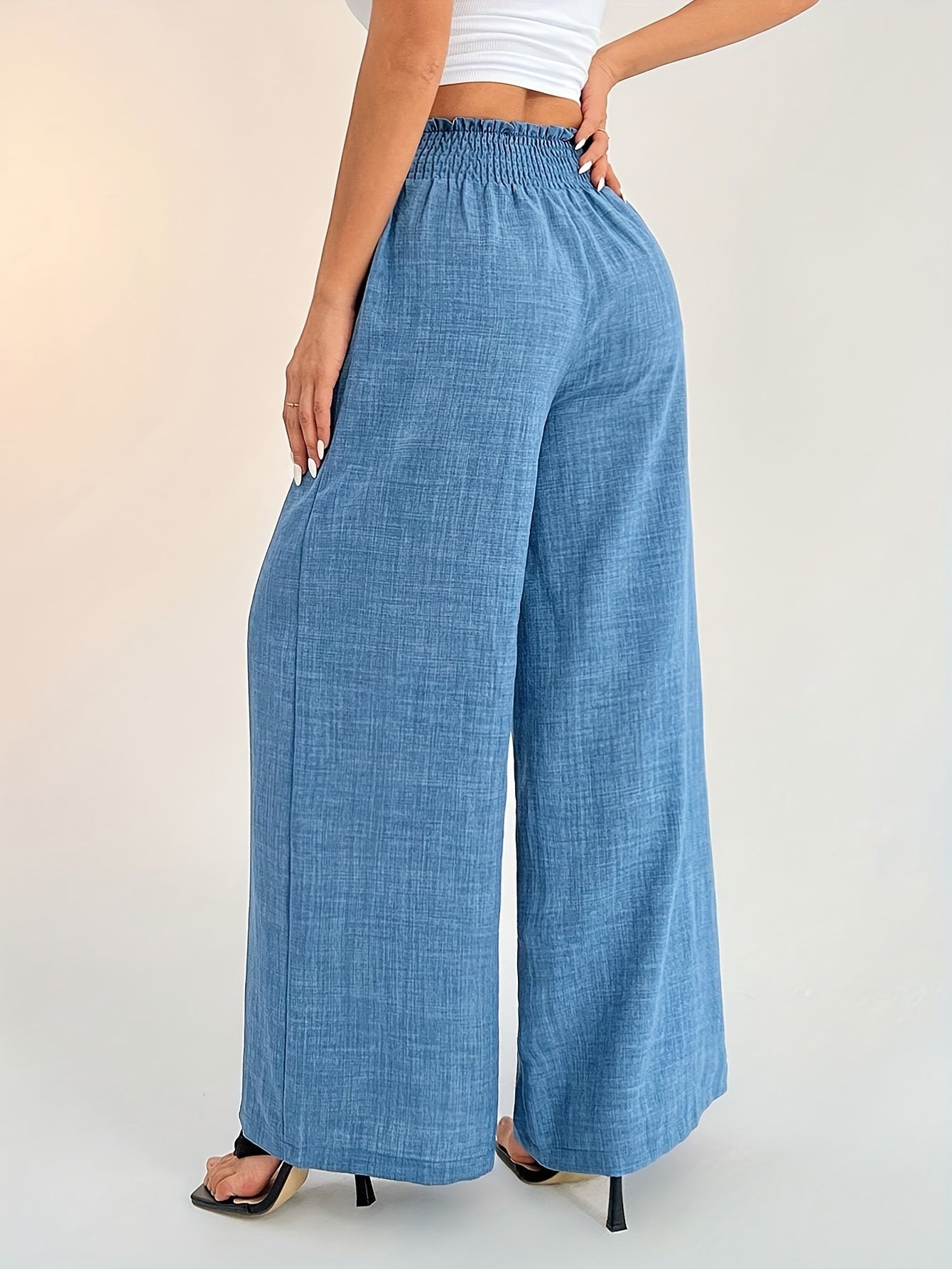 Women's Casual Denim Wide-Leg Pants