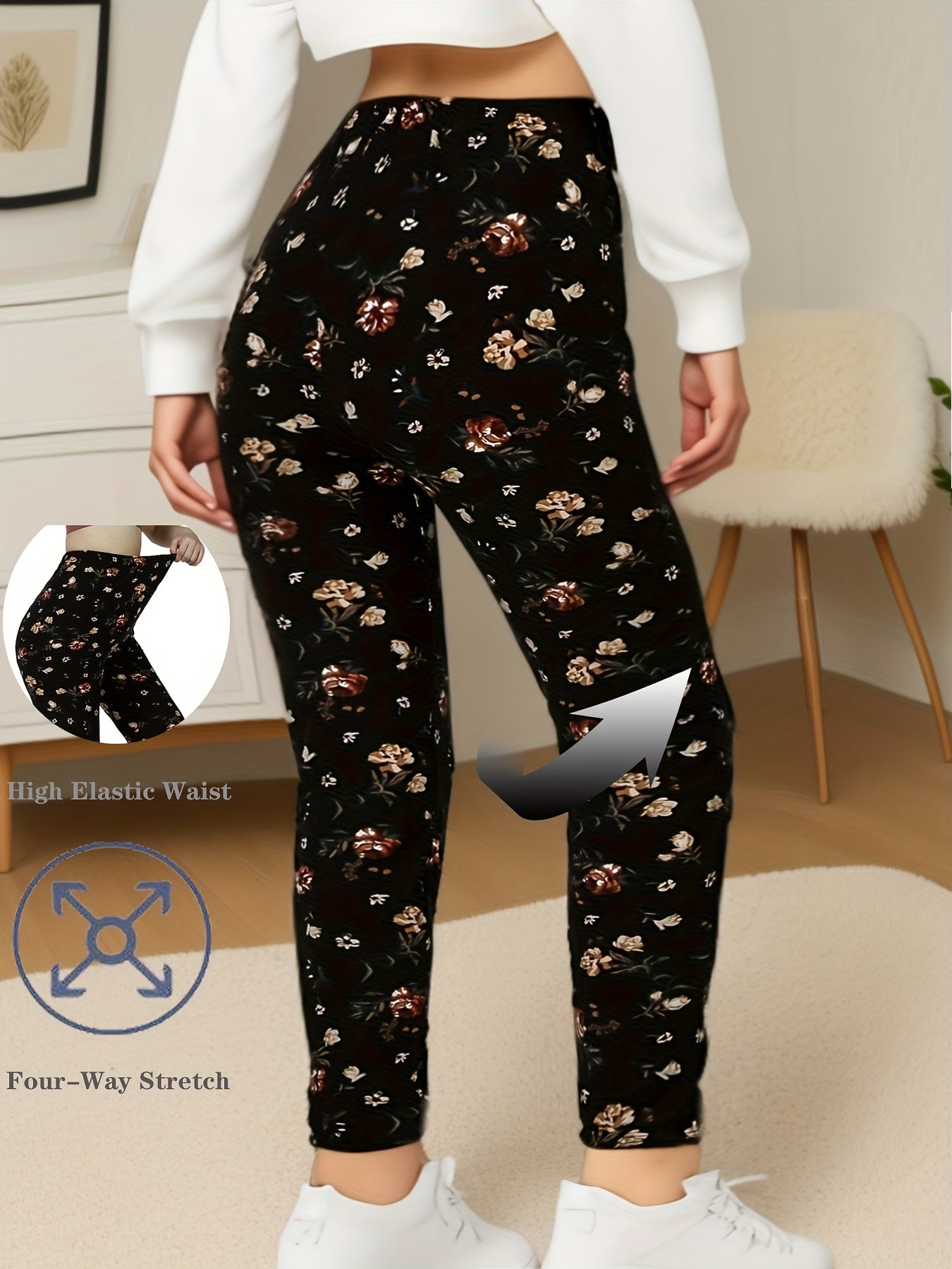 Super Stretchy Plus-Size High-Waist Leggings for Women