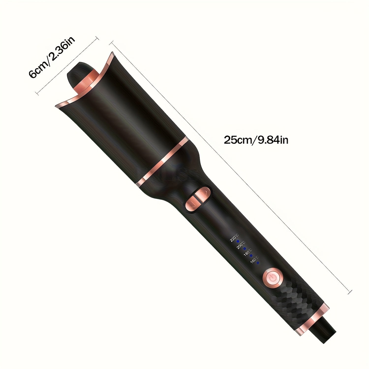 360° Rotating Hair Curler with 4-Speed Adjustable Temperature