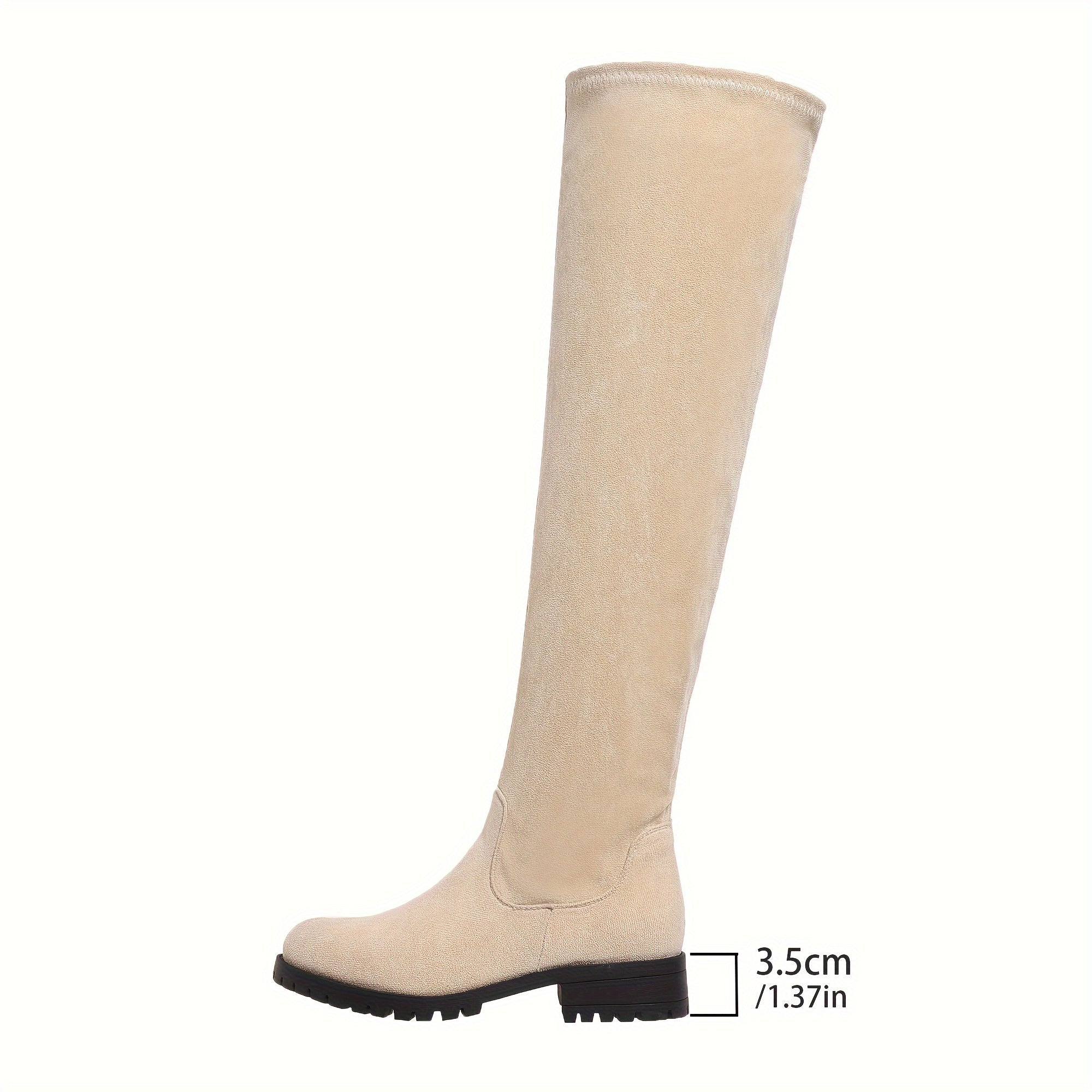 Stylish Women's Long Over the Knee Boots - Chunky Heel