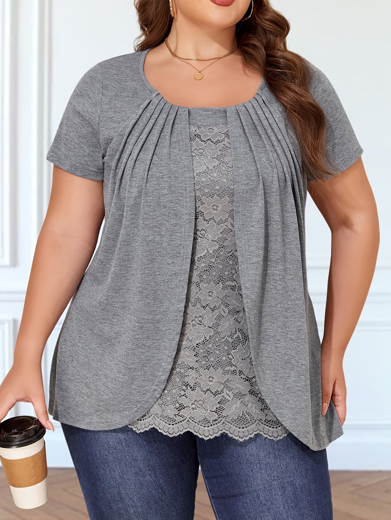 Polyester Blend Short Sleave T-Shirts for Women