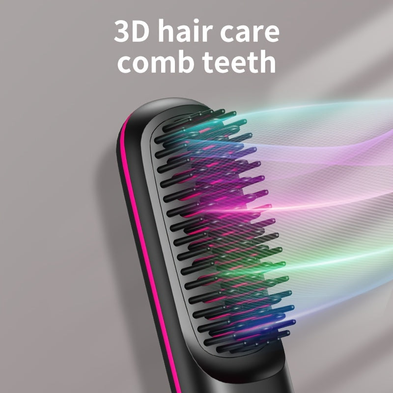 Portable cordless straight hair comb, rapid heating
