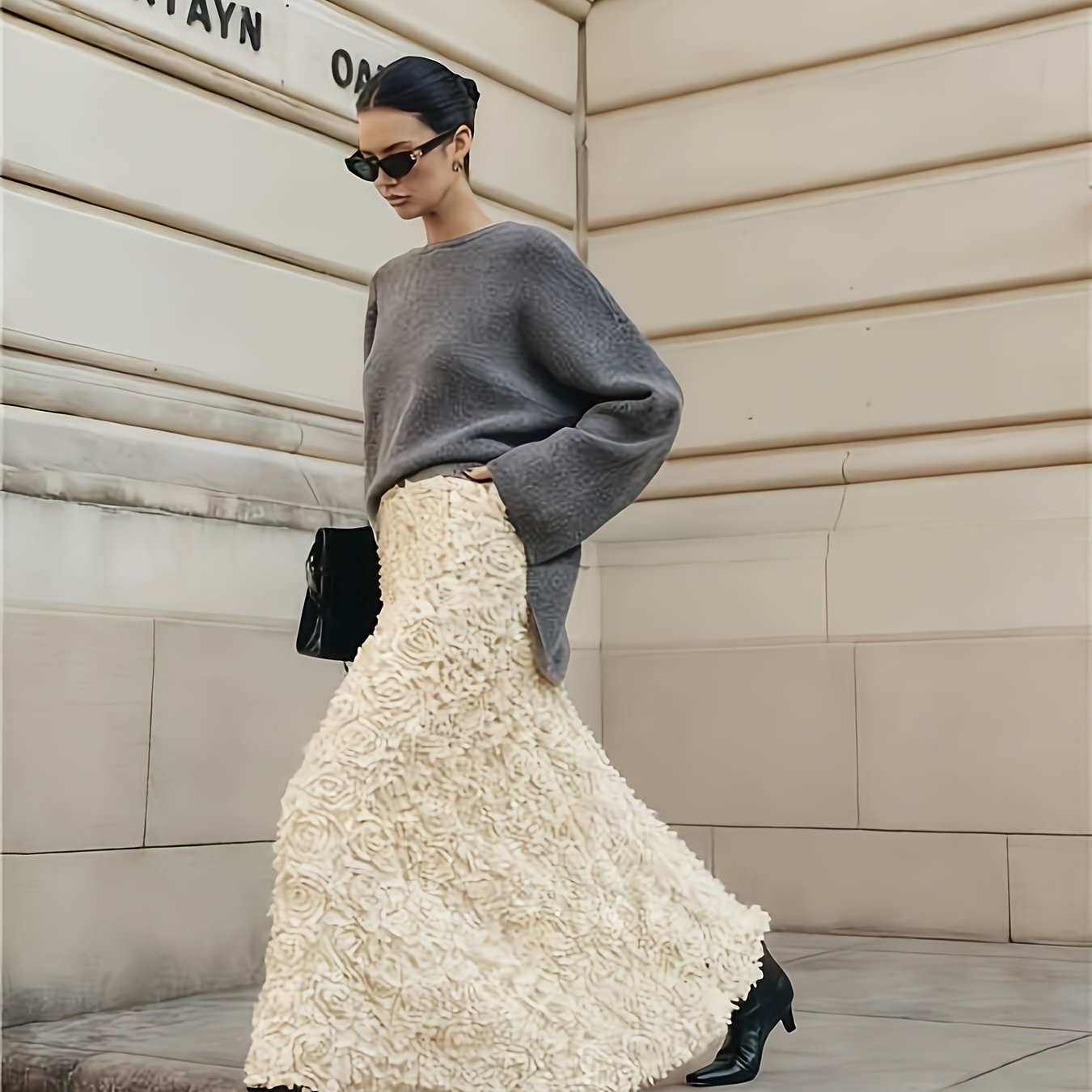 Women's Bridesmaid Dress, Elegant Party Dress with 3D Rose Petal  Christmas New Year