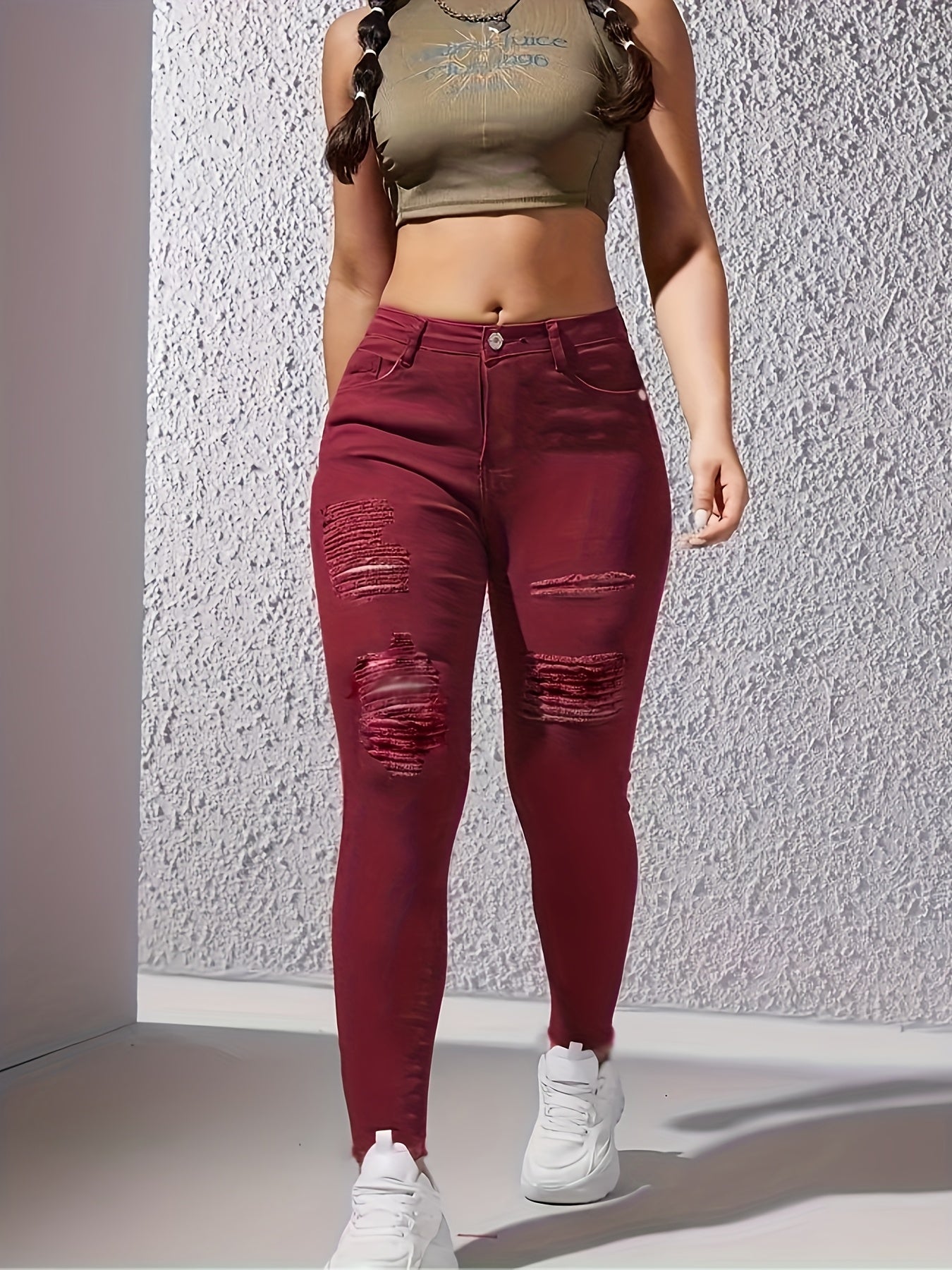 Women's Distressed Skinny Jeans
