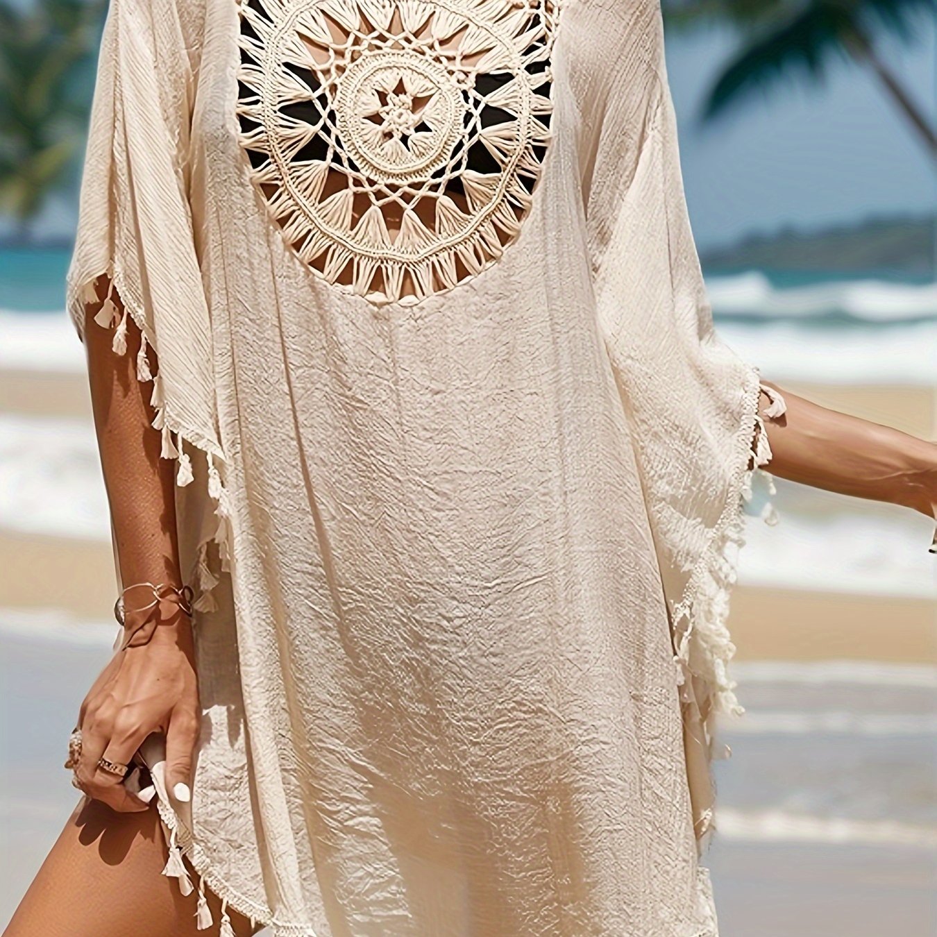 Lightweight Semi-Sheer Crochet Cover-Up
