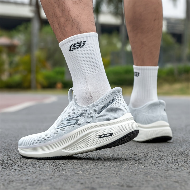 Skechers Men and Women Breathable Mesh Slip-On Sneakers - Lightweight Casual Sneakers with EVA Cushioned Sole