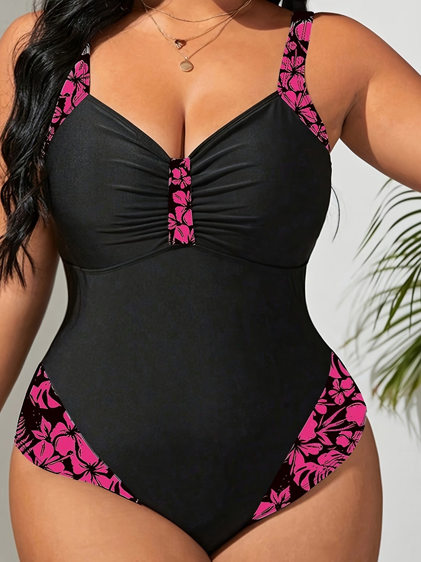 Simple Style One-piece Swimsuit
