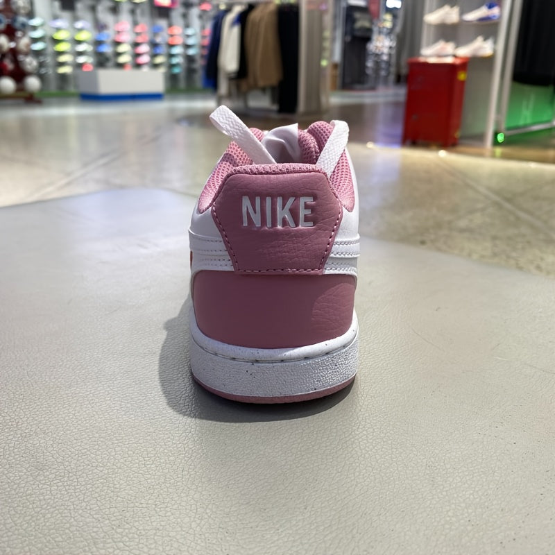Nike Women's Sneakers - Lightweight Cushioned Air Cushioning, Pastel Pink & White Low-Top Shoes with Arch Support