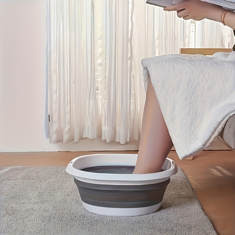 Foldable Foot Spa Bath Basin - Large Foot Soak Tub, Unscented, Manual Operation, No Battery Required