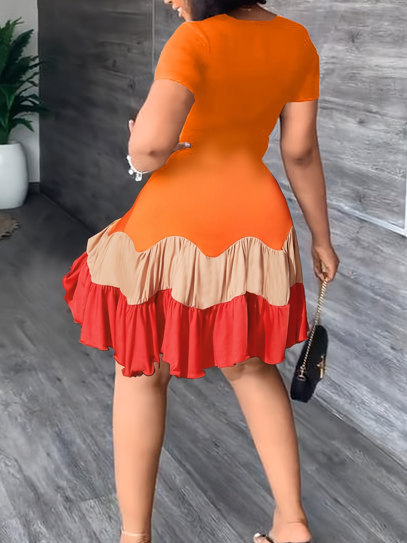 Women's Summer Vacation-Ready A-Line Dress with Ruffled Hem
